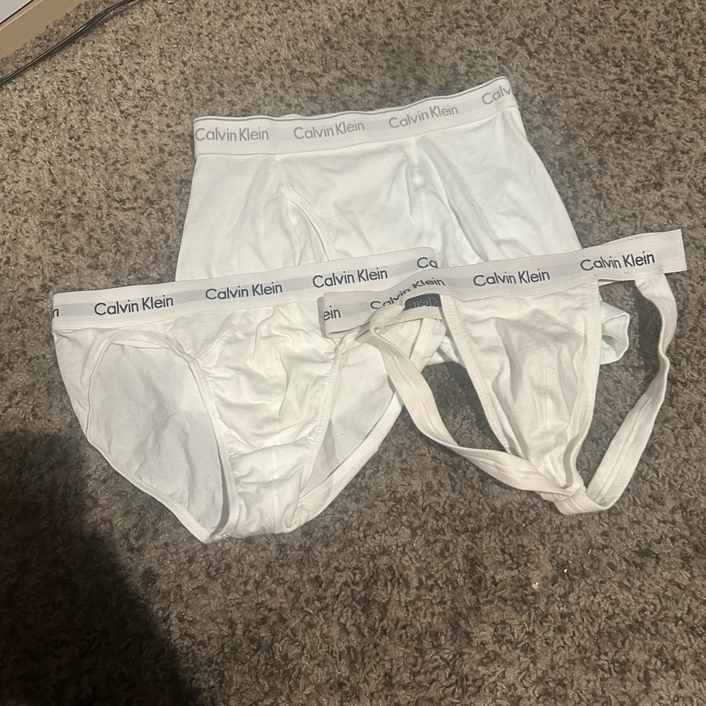Calvin Klein Men's White Briefs Trio